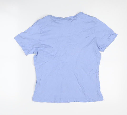 Disney Women's Blue Stitch T-Shirt, Size 12, Casual