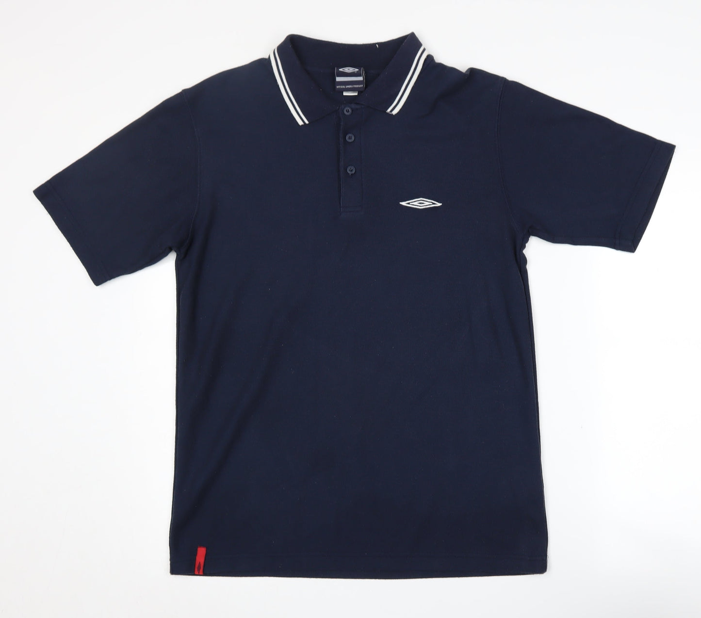 Umbro Men's Blue Short Sleeve Polo Shirt M