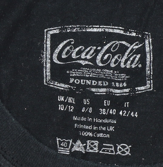 Coca-Cola Unisex Black Graphic T-Shirt M