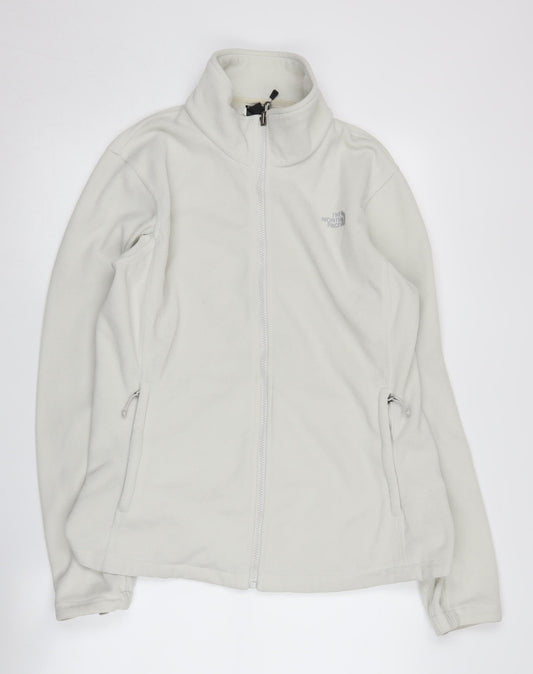 The North Face Women's White Fleece Jacket XL - Comfy Outdoor