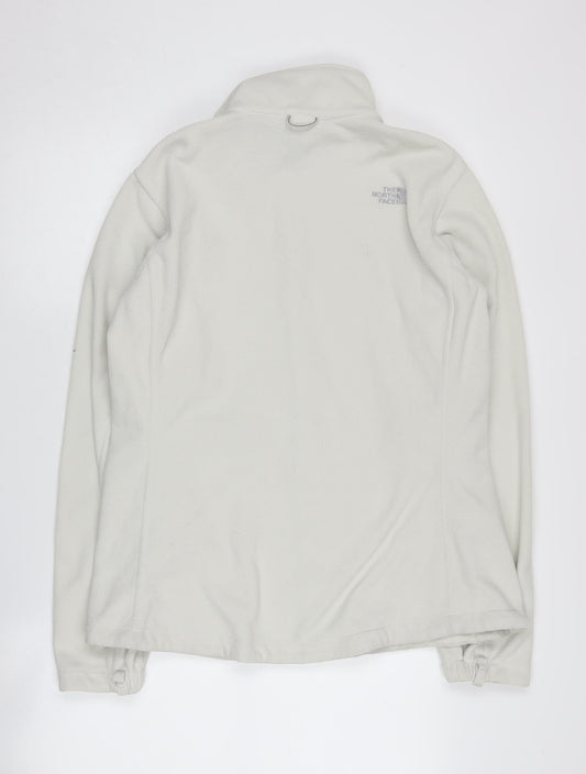The North Face Women's White Fleece Jacket XL - Comfy Outdoor
