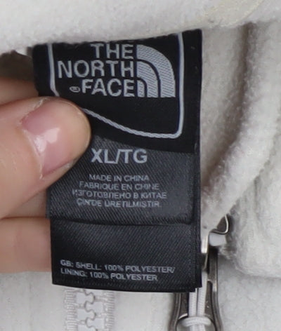 The North Face Women's White Fleece Jacket XL - Comfy Outdoor