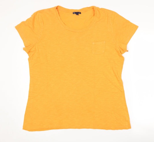 Gap Women's Orange XL Basic Cotton T-Shirt