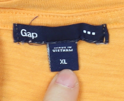 Gap Women's Orange XL Basic Cotton T-Shirt