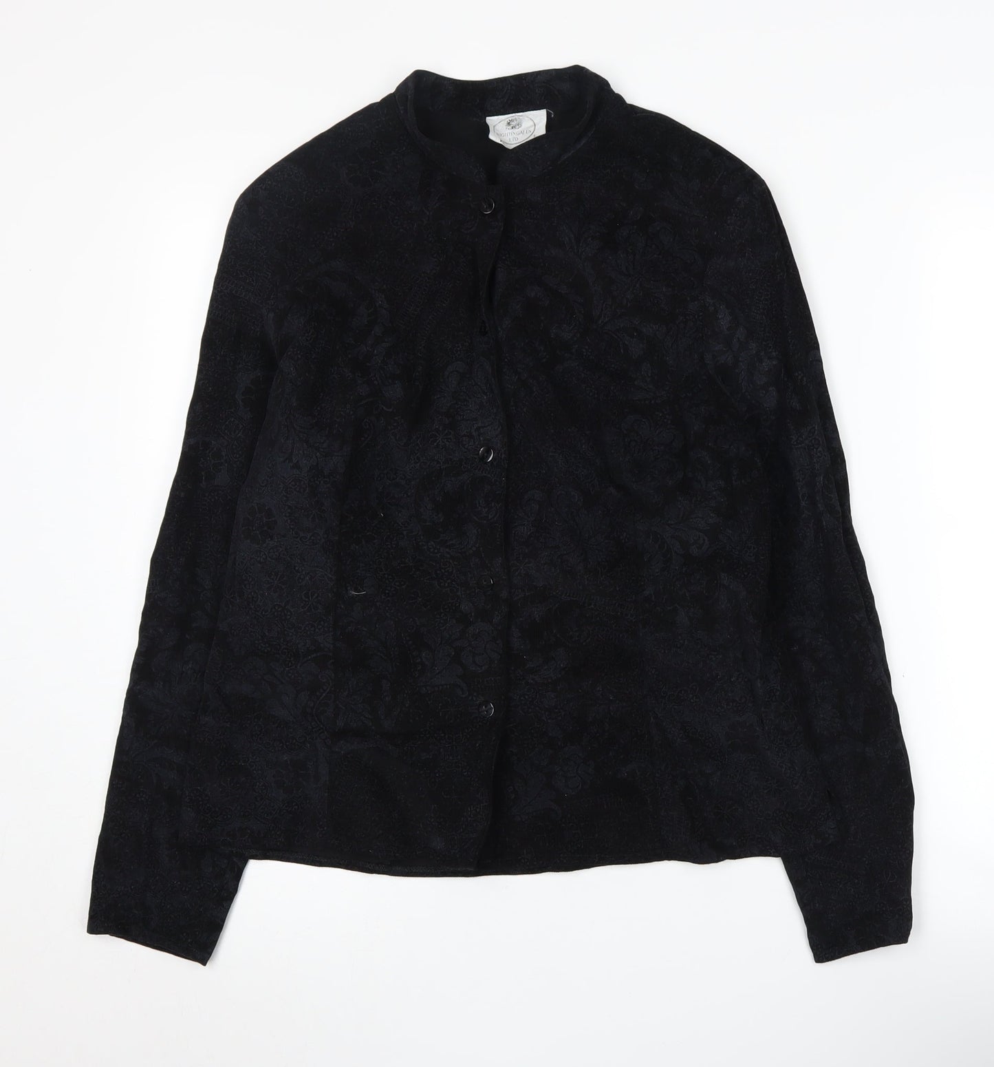 Nightingales Black Women’s Blouse Size 14 Long Sleeve