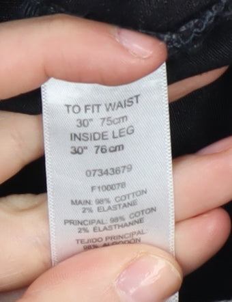 Brand and care label for ASOS Women's Black Straight Jeans -, size 30, Regular