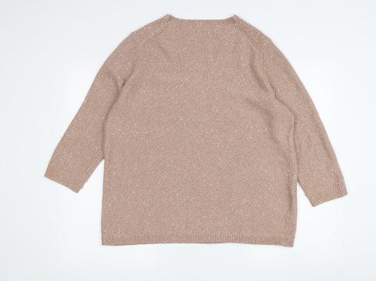 Laura Ashley Women's Beige Pullover Jumper, Size 16