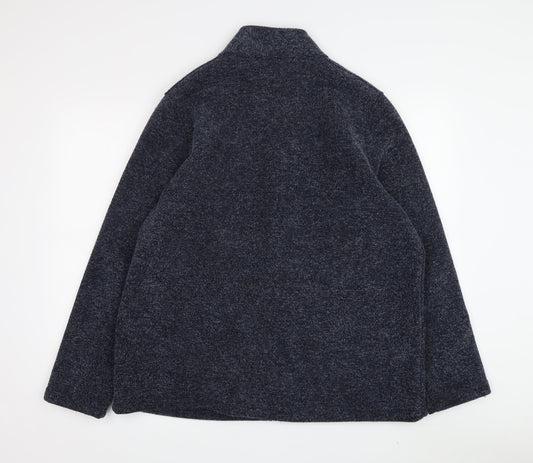 Marks and Spencer Women's Blue Tweed Jacket Size 16