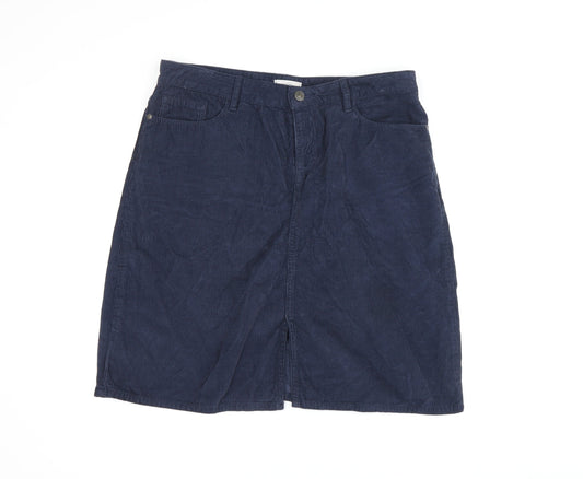 Fat Face Women's Blue Corduroy Skirt Size 12