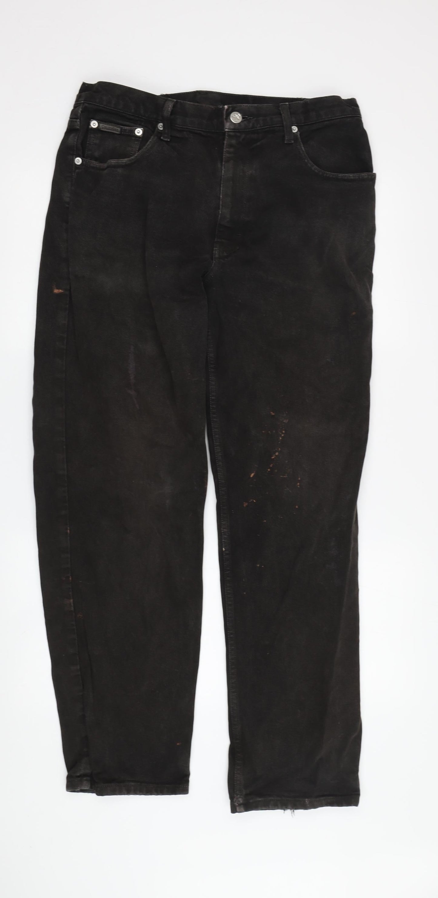 Calvin Klein Men's Black Corduroy Straight Jeans Size 33