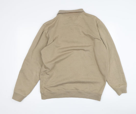 James Pringle Beige Collared Sweatshirt M for Men