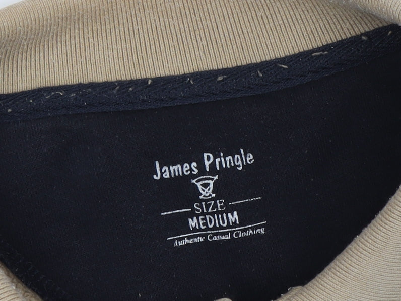 James Pringle Beige Collared Sweatshirt M for Men