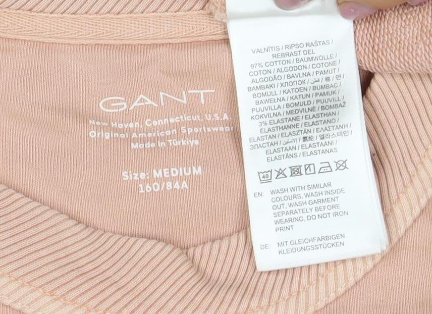 Gant Unisex Pink Crew Neck Pullover Sweatshirt - Size 12