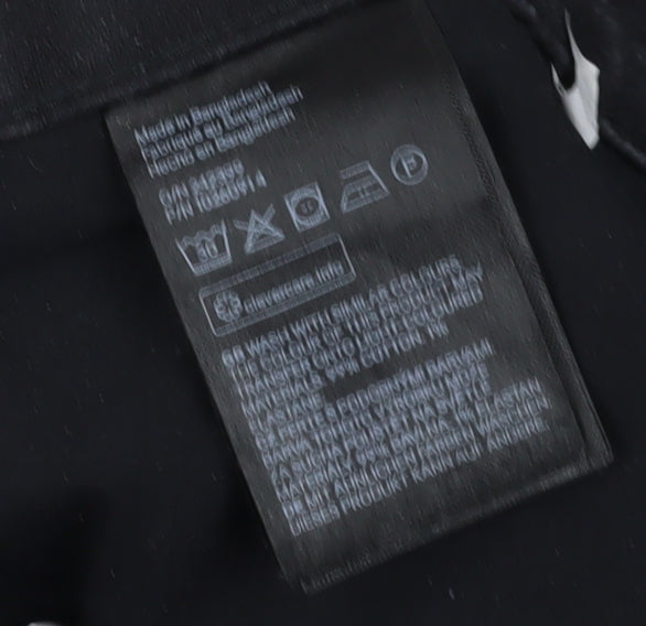 H&M Women's Black High-Rise Straight Jeans, Size 10