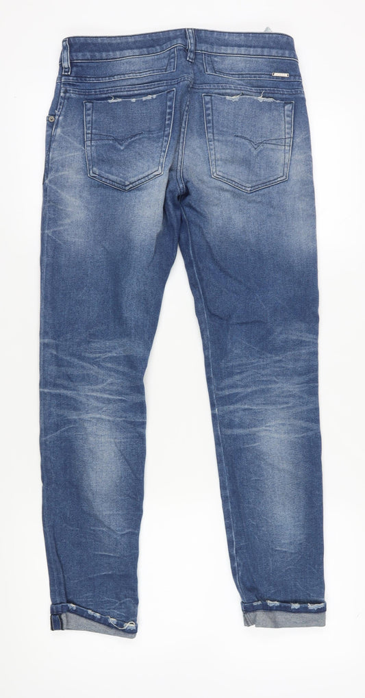Diesel Men's Blue Tapered Jeans 30 Stretch Denim