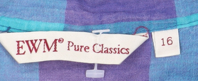 EWM Pure Classics Women's Multicoloured Check Button-Up Size 16
