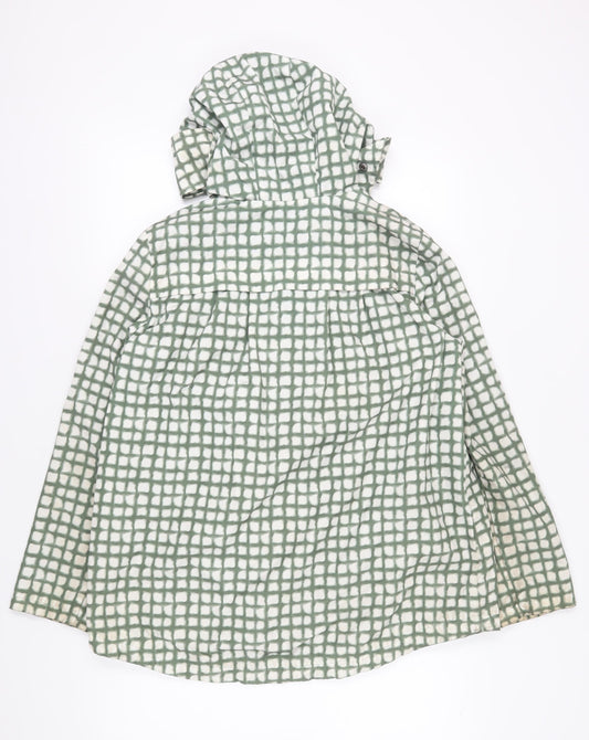 Next Women's Green Check Parka Jacket Size 12