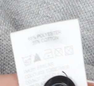 Lee Cooper Men's 2XL Striped Polo Shirt in Purple/Grey