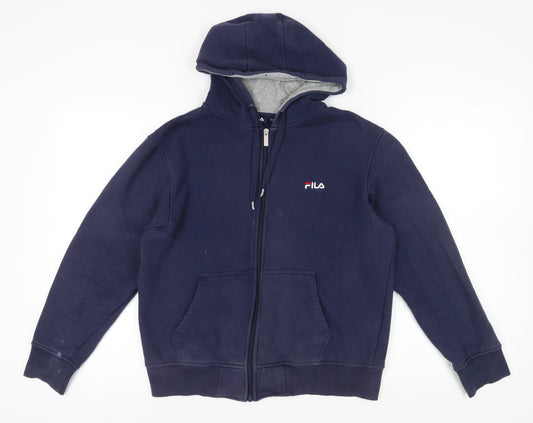 FILA Men's Blue Full Zip Hoodie - Size M
