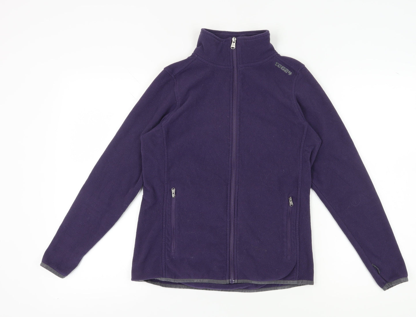 TOG24 Women's Purple Fleece Jacket, Size 10-12, Zip Closure