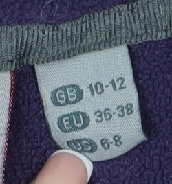 TOG24 Women's Purple Fleece Jacket, Size 10-12, Zip Closure