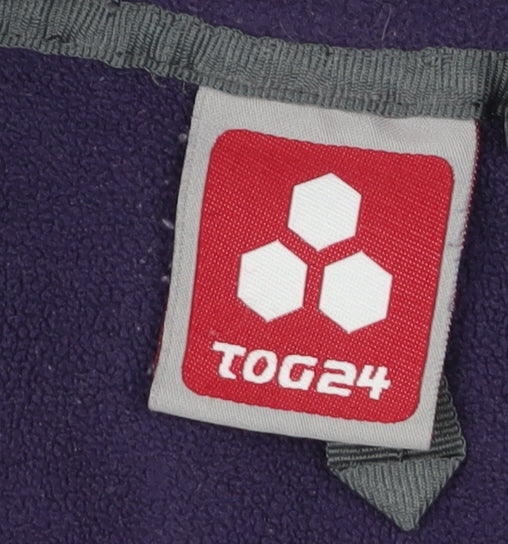 TOG24 Women's Purple Fleece Jacket, Size 10-12, Zip Closure