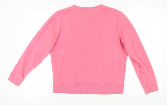 Tommy Jeans Women's Pink Pullover Sweatshirt M