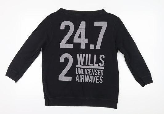 Jack Wills Women's Black Pullover Sweatshirt Size 14