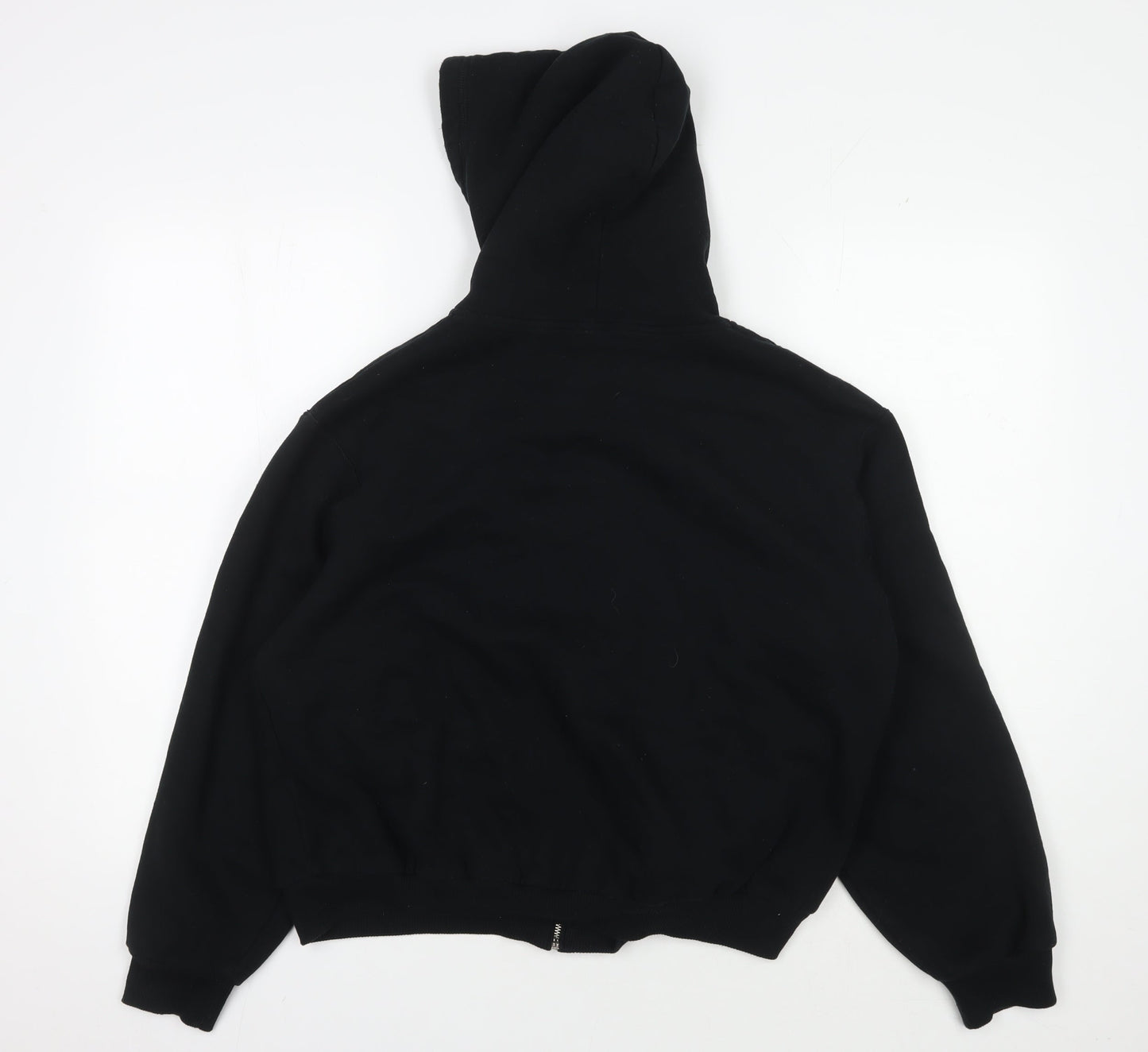 Hollister Women's Black Medium Full Zip Hoodie with Logo