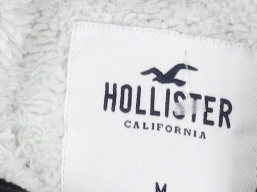 Hollister Women's Black Medium Full Zip Hoodie with Logo