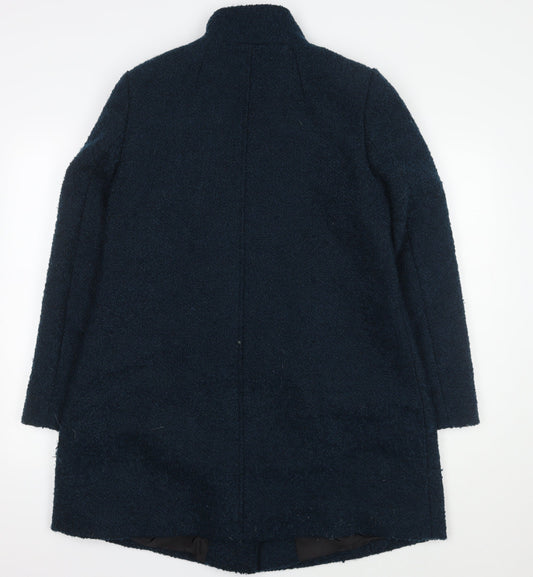 Debenhams Women’s Blue Overcoat Size 14 Button Lined