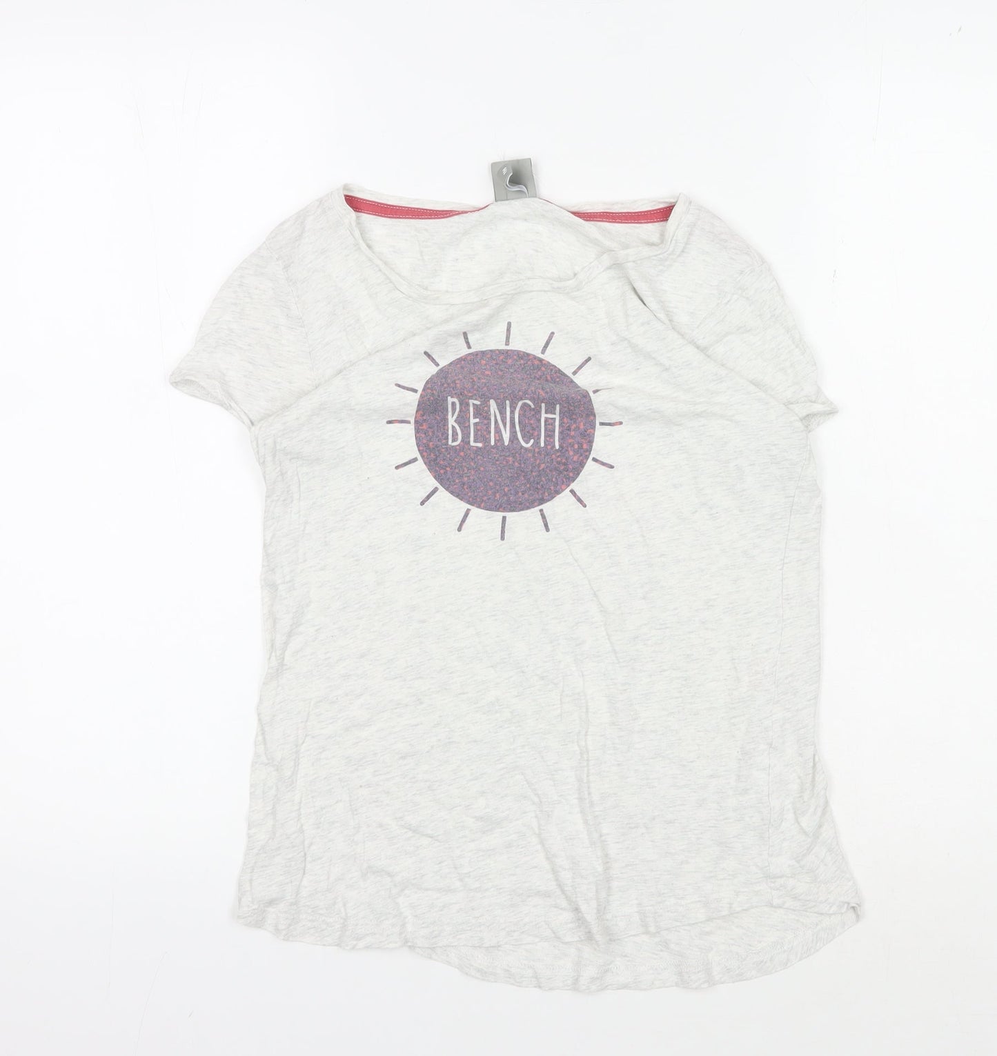 Bench Women's White T-Shirt, Size S, Casual Short Sleeve