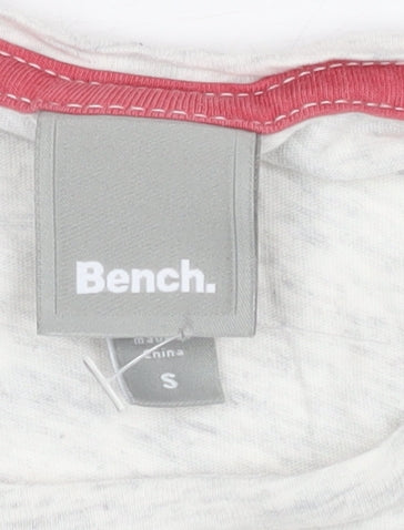 Bench Women's White T-Shirt, Size S, Casual Short Sleeve