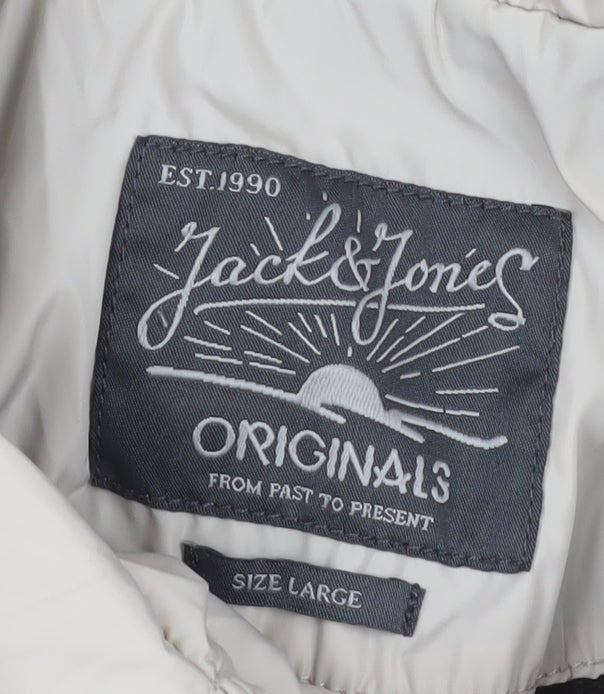 Jack & Jones Men's Beige Varsity Jacket L