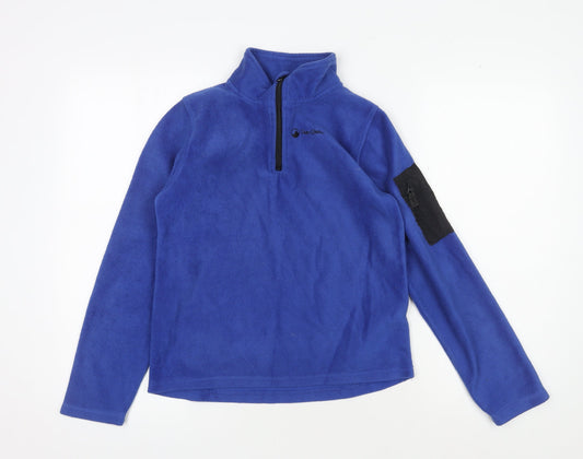 Peter Storm Boys Blue Fleece Sweatshirt 11-12 Years 1/4 Zip