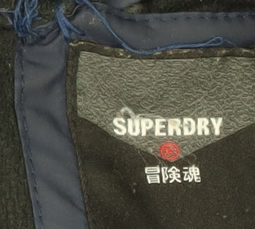 Superdry Men's Blue Hooded Puffer Jacket 3XL