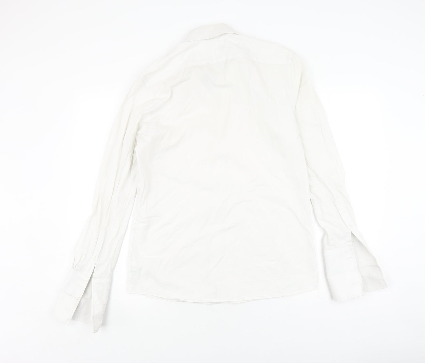 Jeff Banks Men's White Slim Fit Dress Shirt 15.5