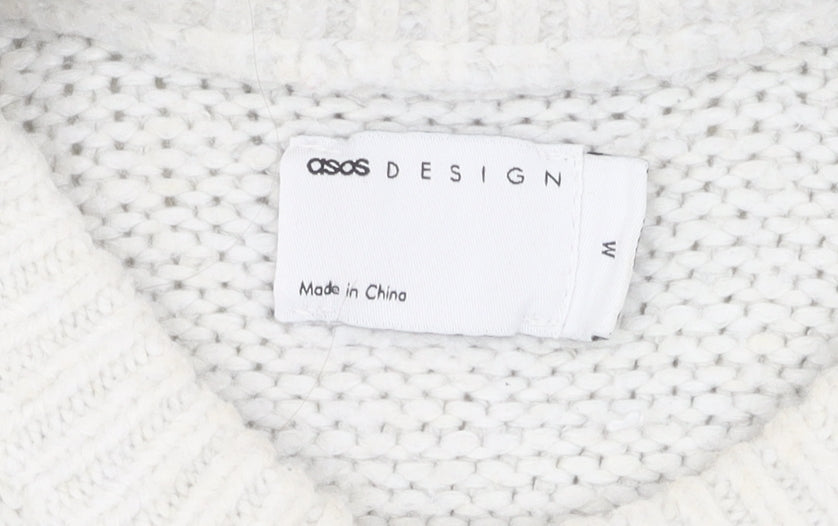 Additional view of ASOS DESIGN Women's White Cable-Knit jumper