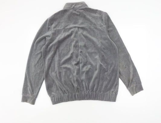 Cotton Traders Women's Grey Velour Jacket Size 14