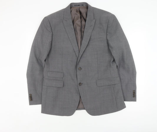Fellini Tailored Grey Men's Blazer, Size 42S Formal Jacket