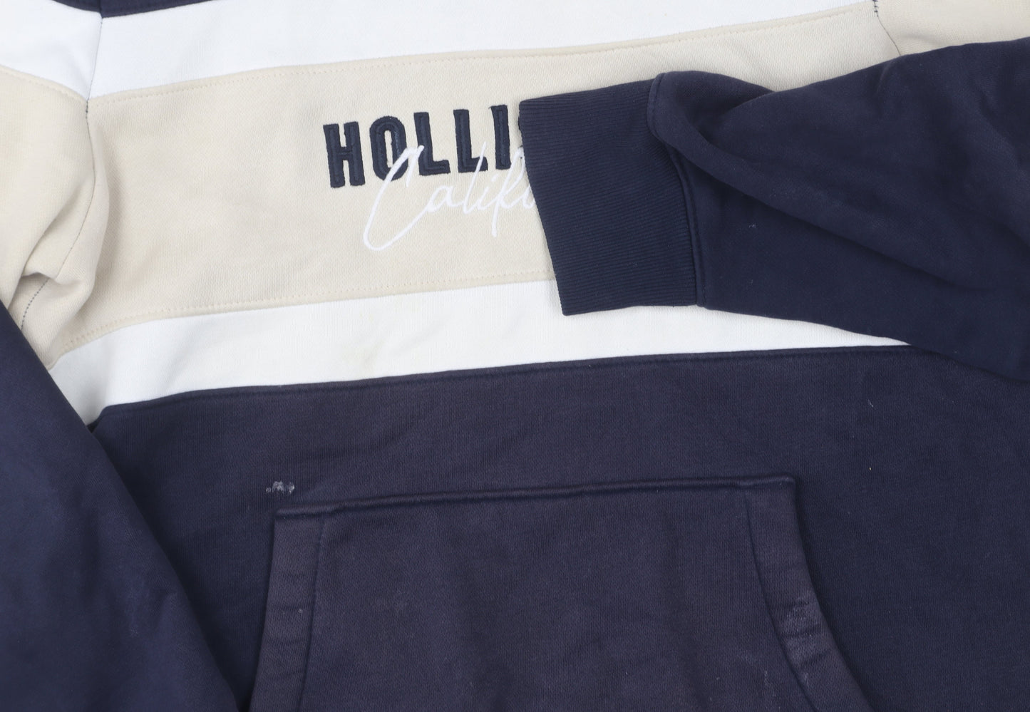 Hollister Men's Multicoloured Pullover Hoodie L