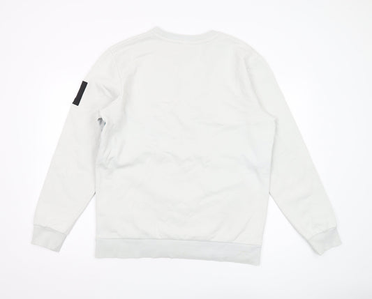 Jack & Jones Men's White Graphic Print Sweatshirt L