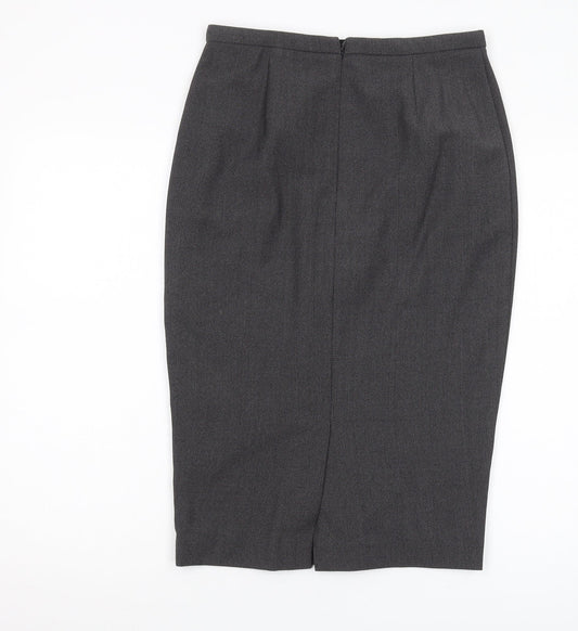 Marks and Spencer Women's Long Grey Pencil Skirt Size 10