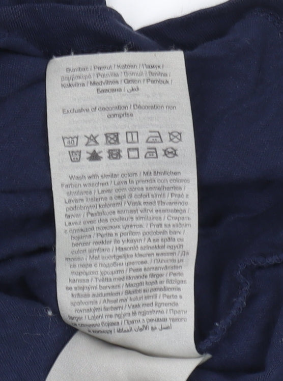 Jack & Jones Men's Blue Graphic Print T-Shirt Size S