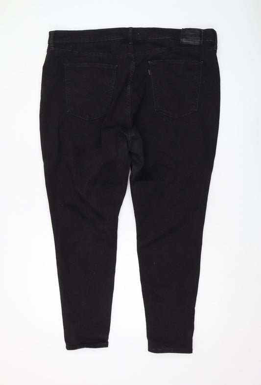Levi's Women's Black High-Rise Super-Skinny Jeans Size 24