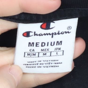 Champion Men's Medium Black Cotton T-Shirt