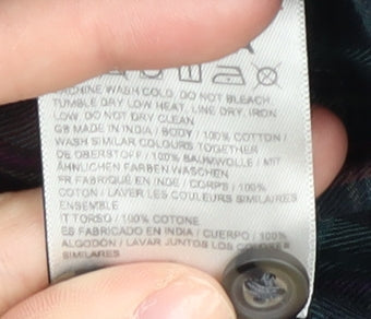 Superdry Men's Checked Green Blue Plaid Shirt L