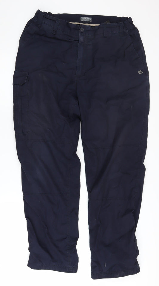 Craghoppers Men's Blue Cargo Trousers, Size L