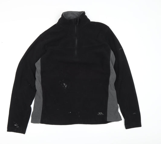 Trespass Men's Black 1/4 Zip Sweatshirt