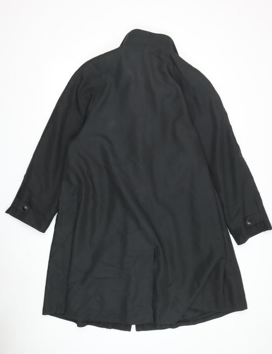 Dannimac Women's Black Long Overcoat, Size S